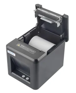 Tốc độ in nhanh lên tới 200mm/s, được trang bị dao cắt tựu động, thao tác thay giấy dễ dàng